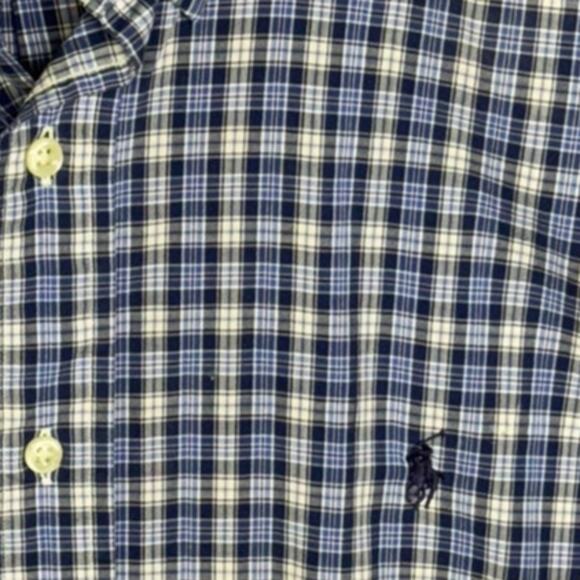 Ralph Lauren Blake Blue Plaid Button Down Shirt - Men's L - Picture 3 of 8